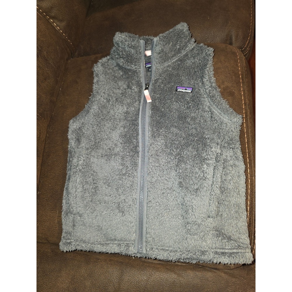 Patagonia kids Gray Fleece Vest size medium 10 years